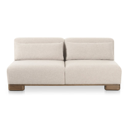 June Wood Beige Sofa