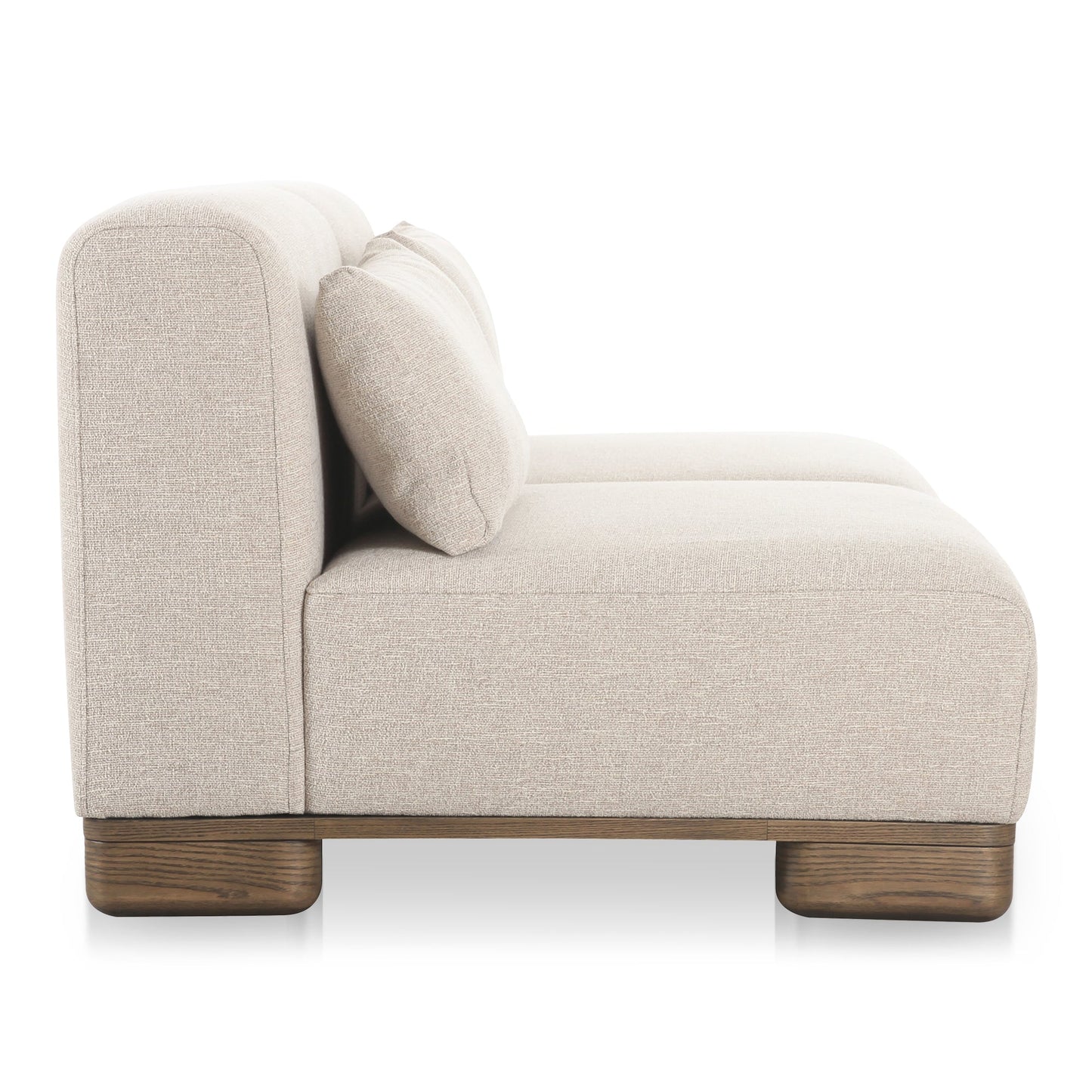 June Wood Beige Sofa