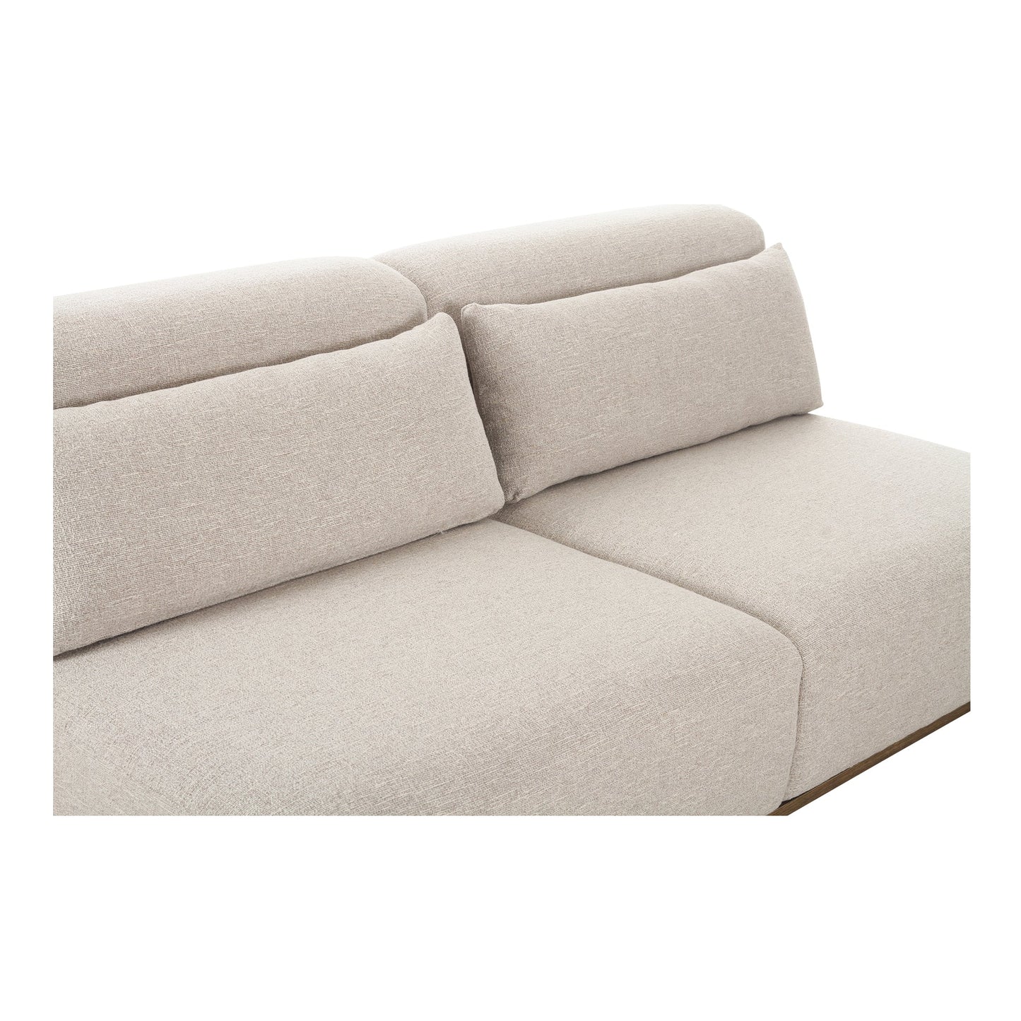 June Wood Beige Sofa