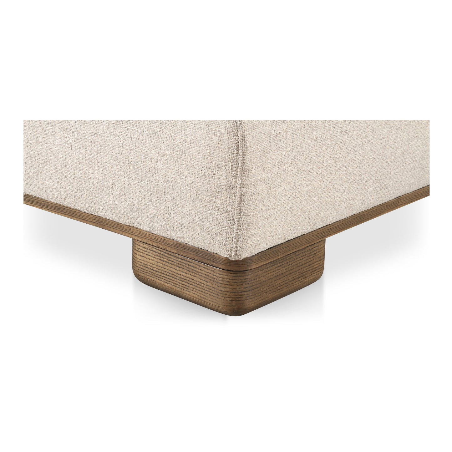 June Wood Beige Sofa