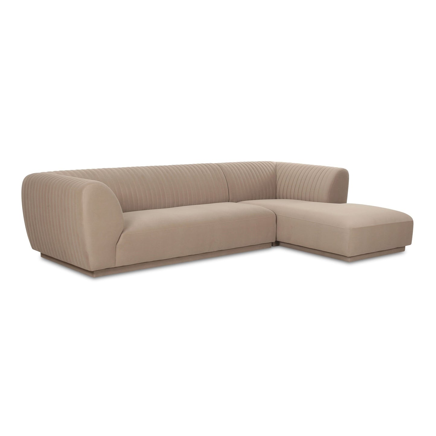 Zandro Polyester Upholstered Sectional Left