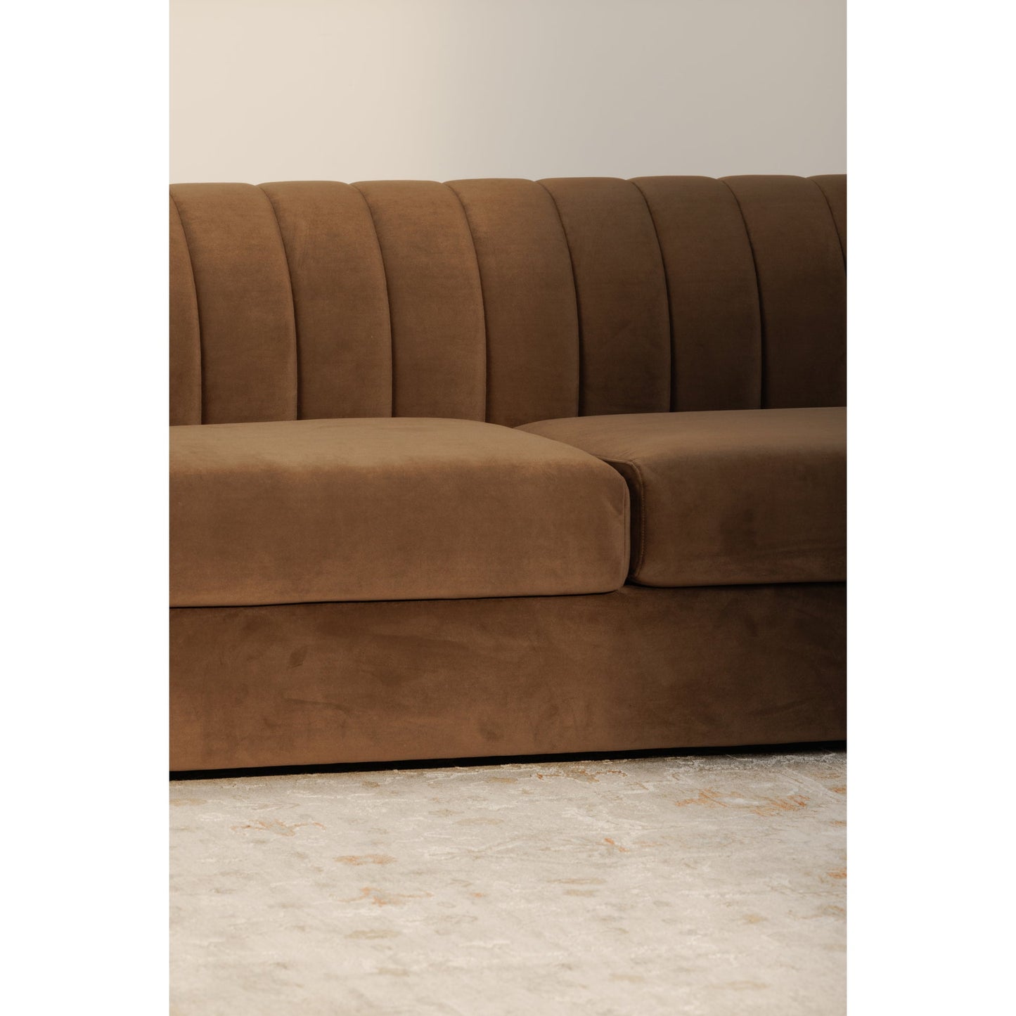 Rosy Polyester Upholstered Sofa