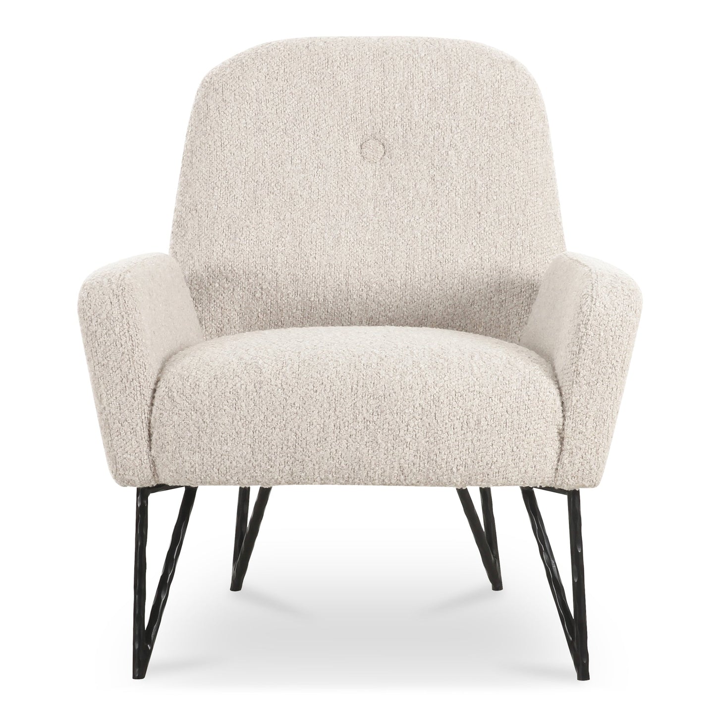 Sienna Polyester Upholstered Beige Accent Armchair