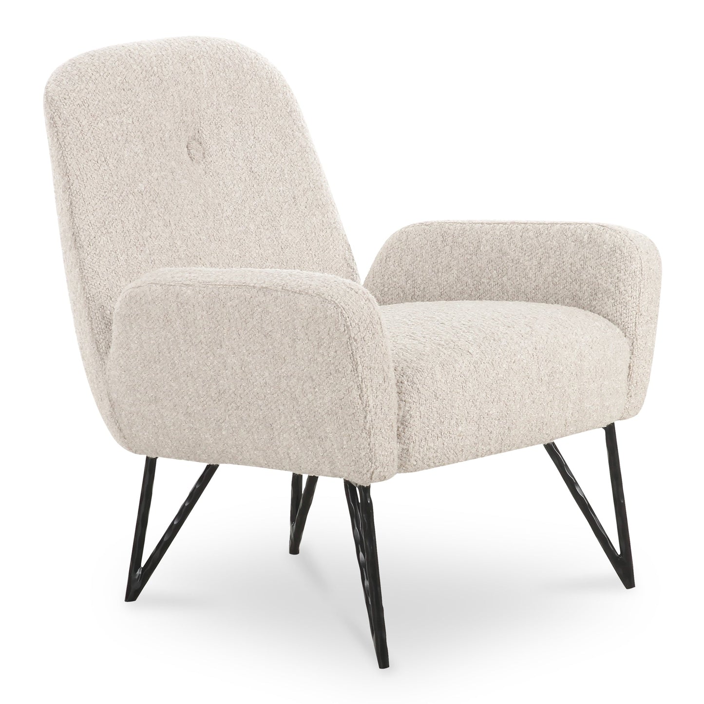 Sienna Polyester Upholstered Beige Accent Armchair