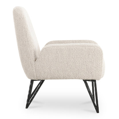 Sienna Polyester Upholstered Beige Accent Armchair