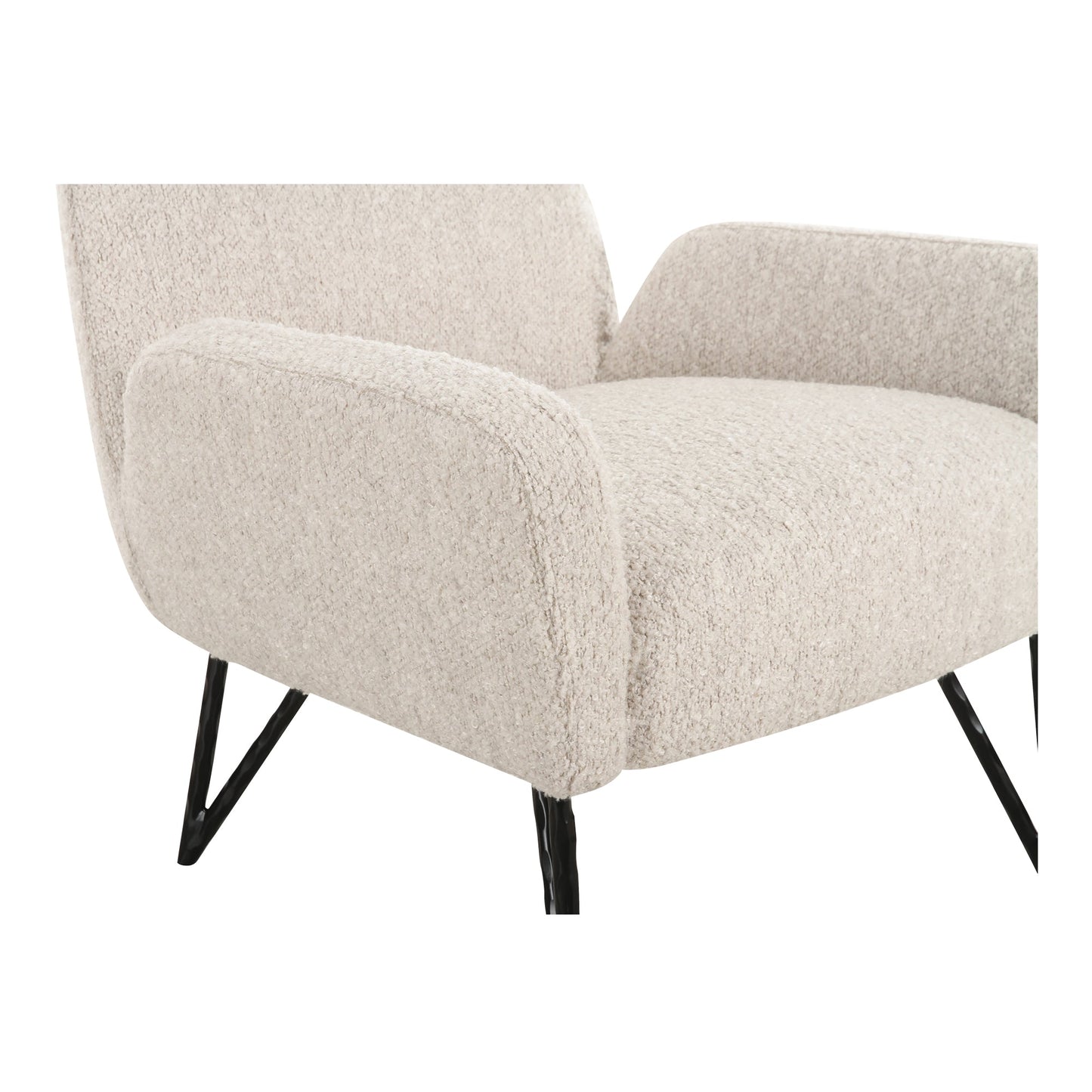 Sienna Polyester Upholstered Beige Accent Armchair