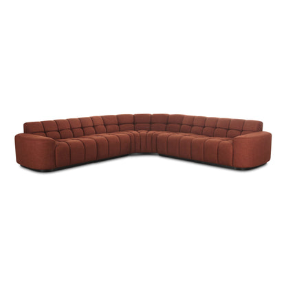 Roman Polyester Upholstered L-Shaped Sectional