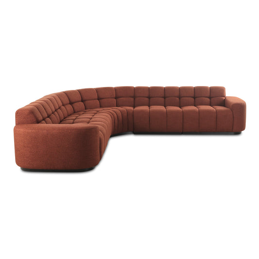 Roman Polyester Upholstered L-Shaped Sectional