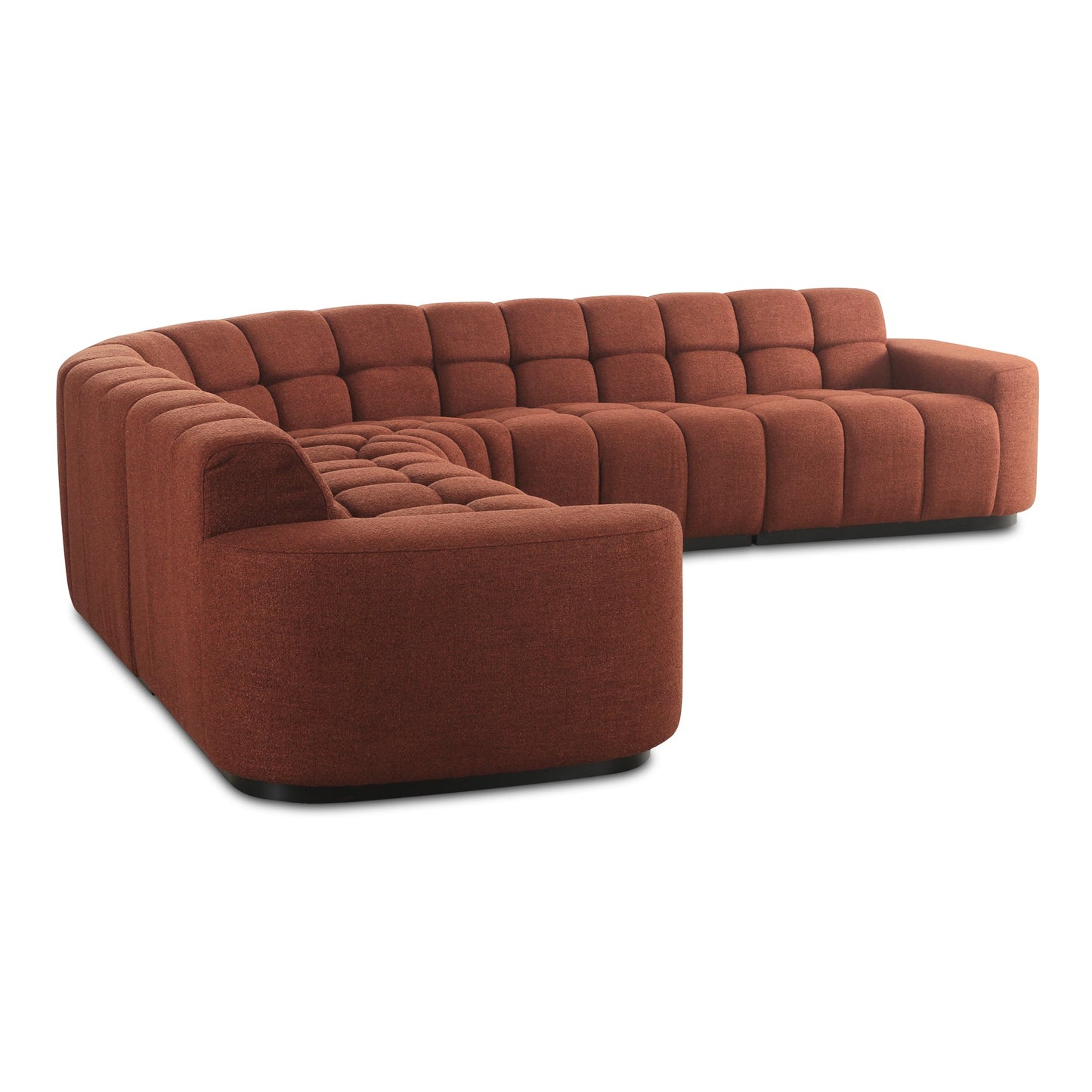 Roman Polyester Upholstered L-Shaped Sectional