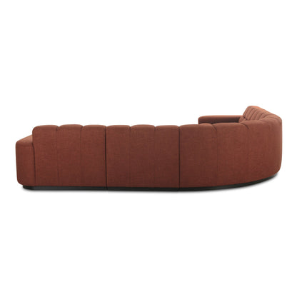 Roman Polyester Upholstered L-Shaped Sectional