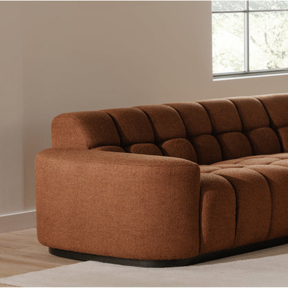 Roman Polyester Upholstered L-Shaped Sectional