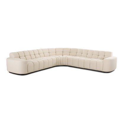 Roman Polyester Upholstered L-Shaped Sectional