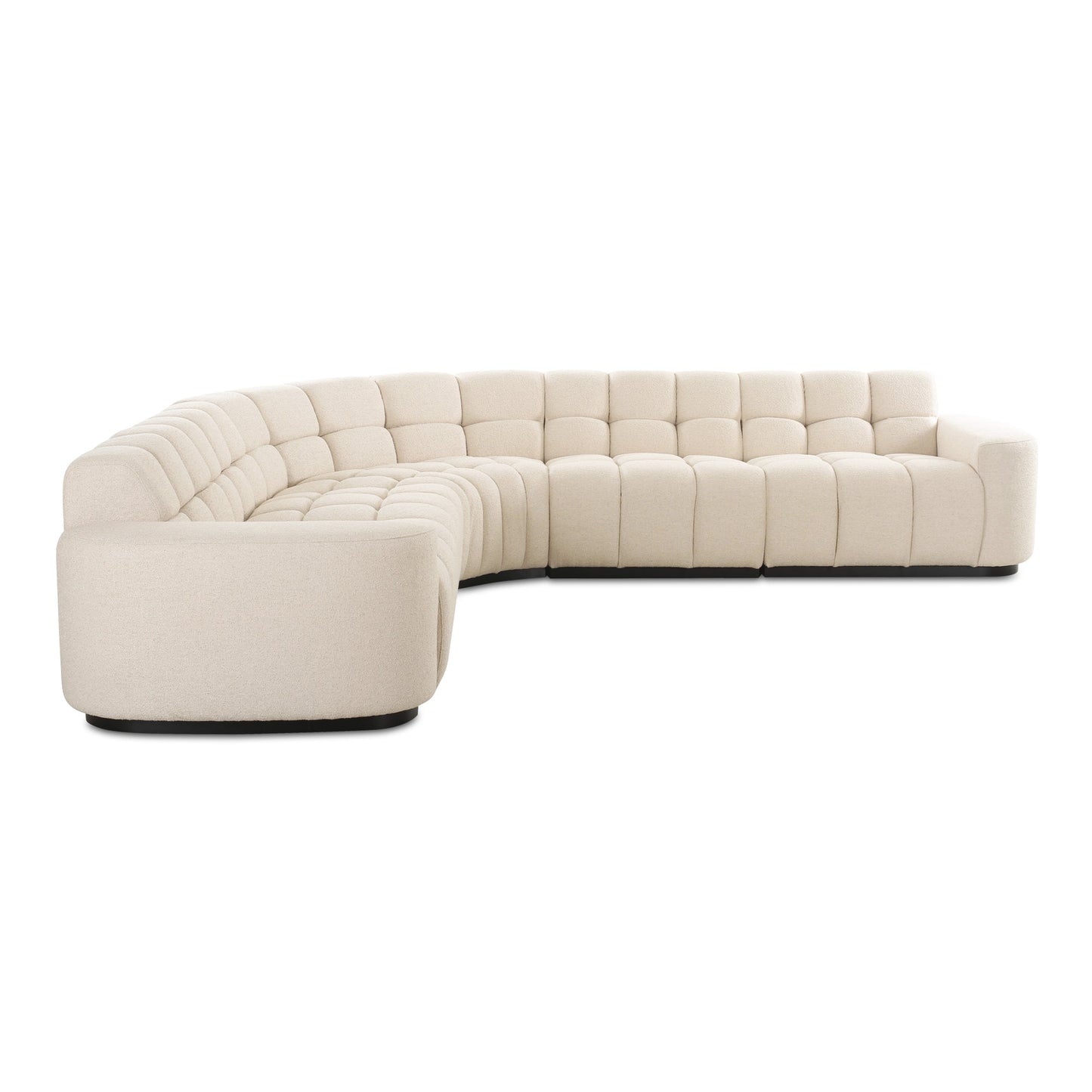 Roman Polyester Upholstered L-Shaped Sectional