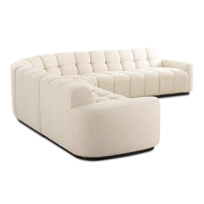 Roman Polyester Upholstered L-Shaped Sectional