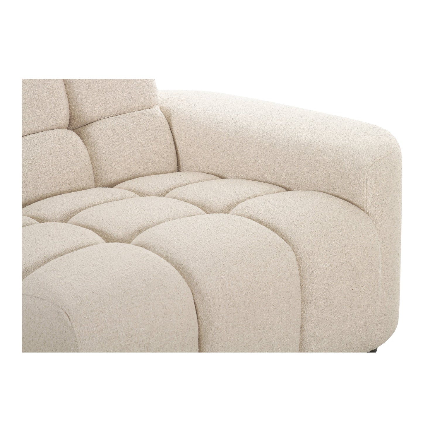 Roman Polyester Upholstered L-Shaped Sectional