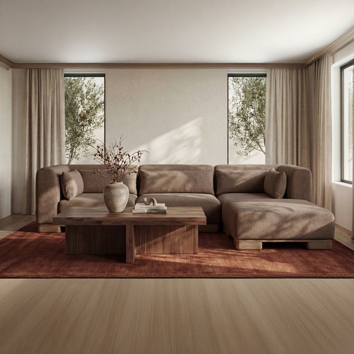 June Performance Fabric Lounge Modular Sectional