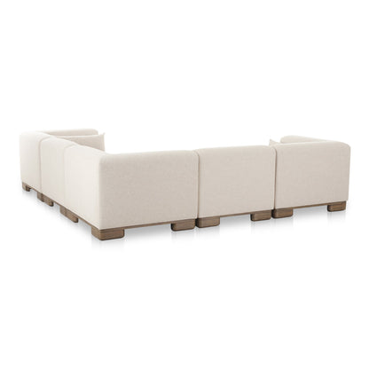 June Beige Classic L-Shaped Modular Sectional