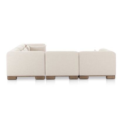June Beige Classic L-Shaped Modular Sectional