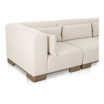 June Beige Classic L-Shaped Modular Sectional