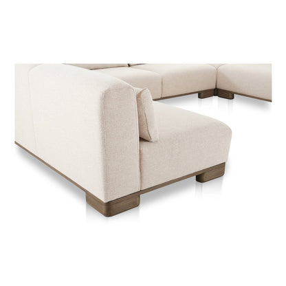 June Oatmeal U-Shaped Modular Sectional