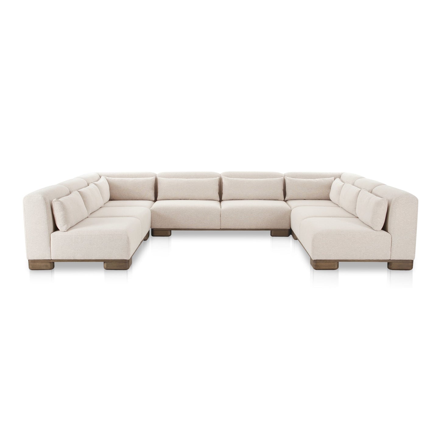 June Oatmeal U-Shaped Modular Sectional
