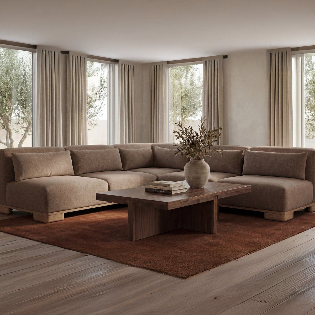 June Performance Fabric Corner Modular Sectional
