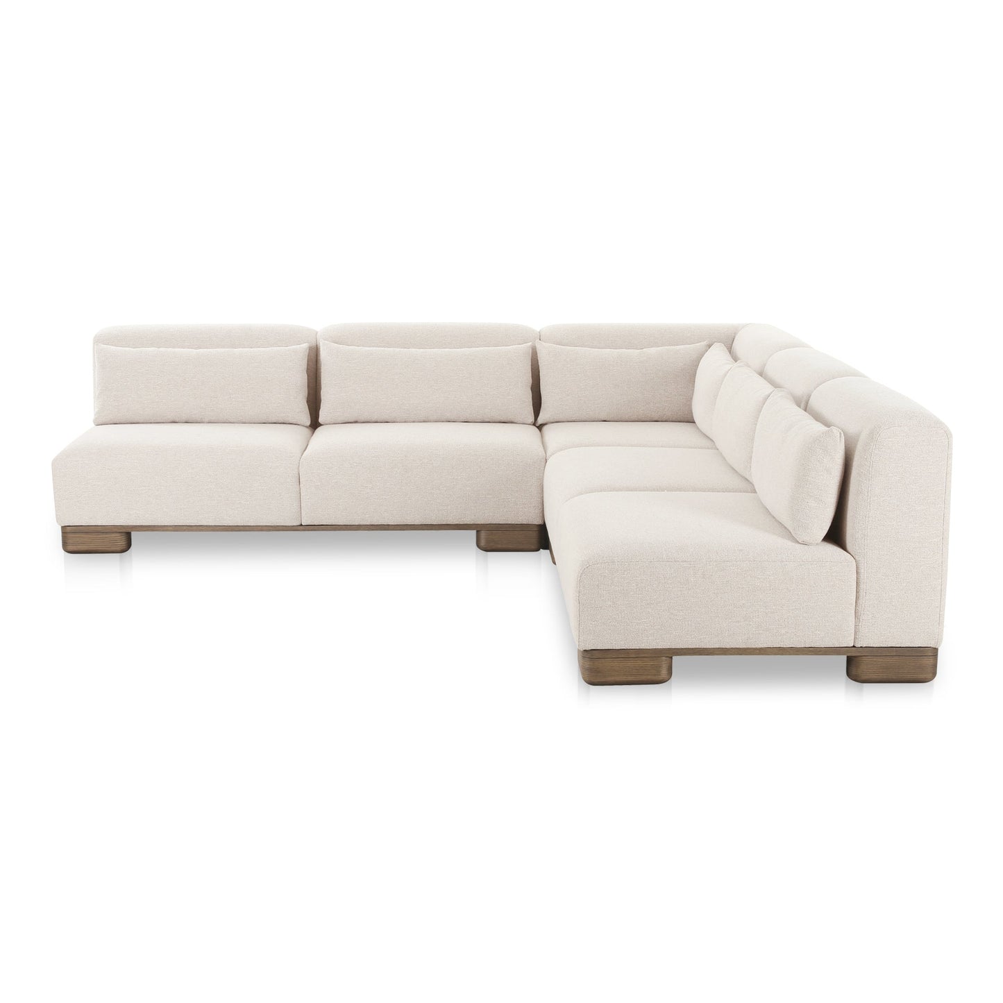 June Oatmeal Corner Modular Sectional