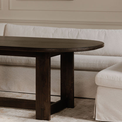 Fable Beige Slipcover Dining Bench