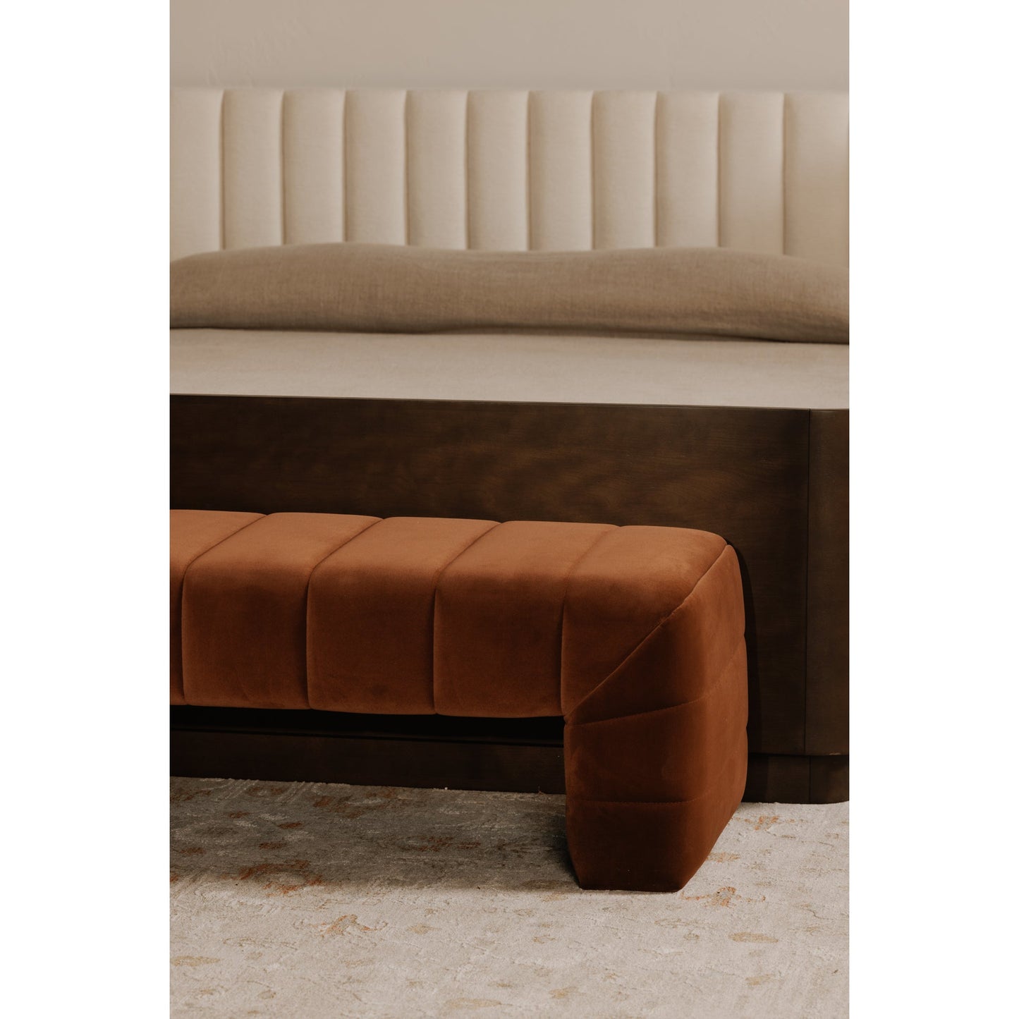 Verity Top Grain Leather Bedroom Bench
