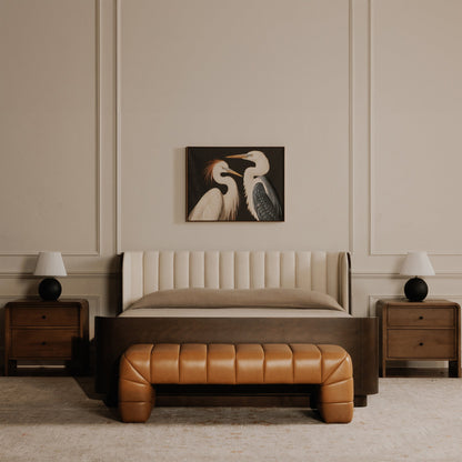 Verity Top Grain Leather Bedroom Bench