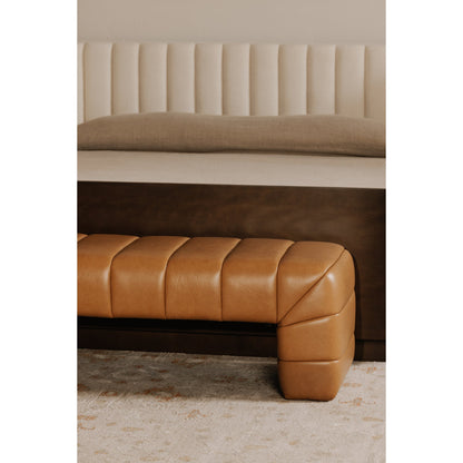 Verity Top Grain Leather Bedroom Bench