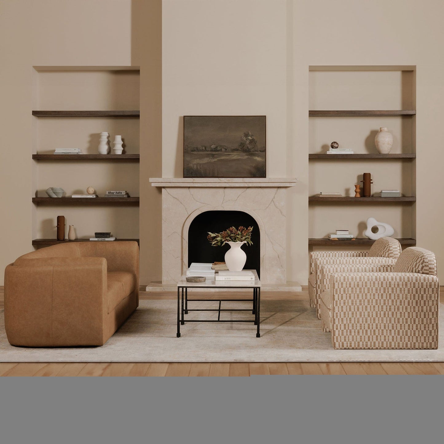 Leo Modern Geometric Design Accent Chair