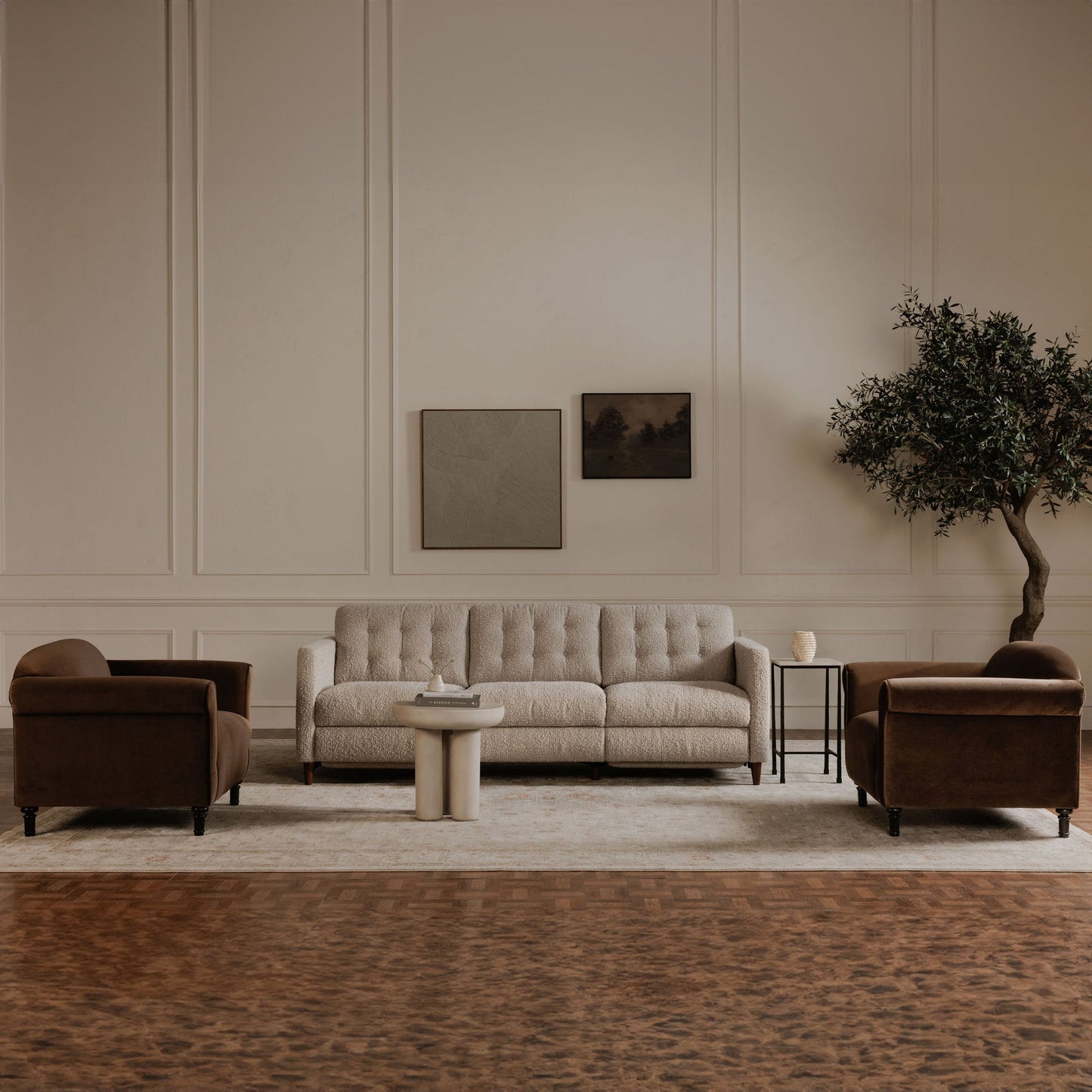 Harmony Modern Birch Legs Accent Chair