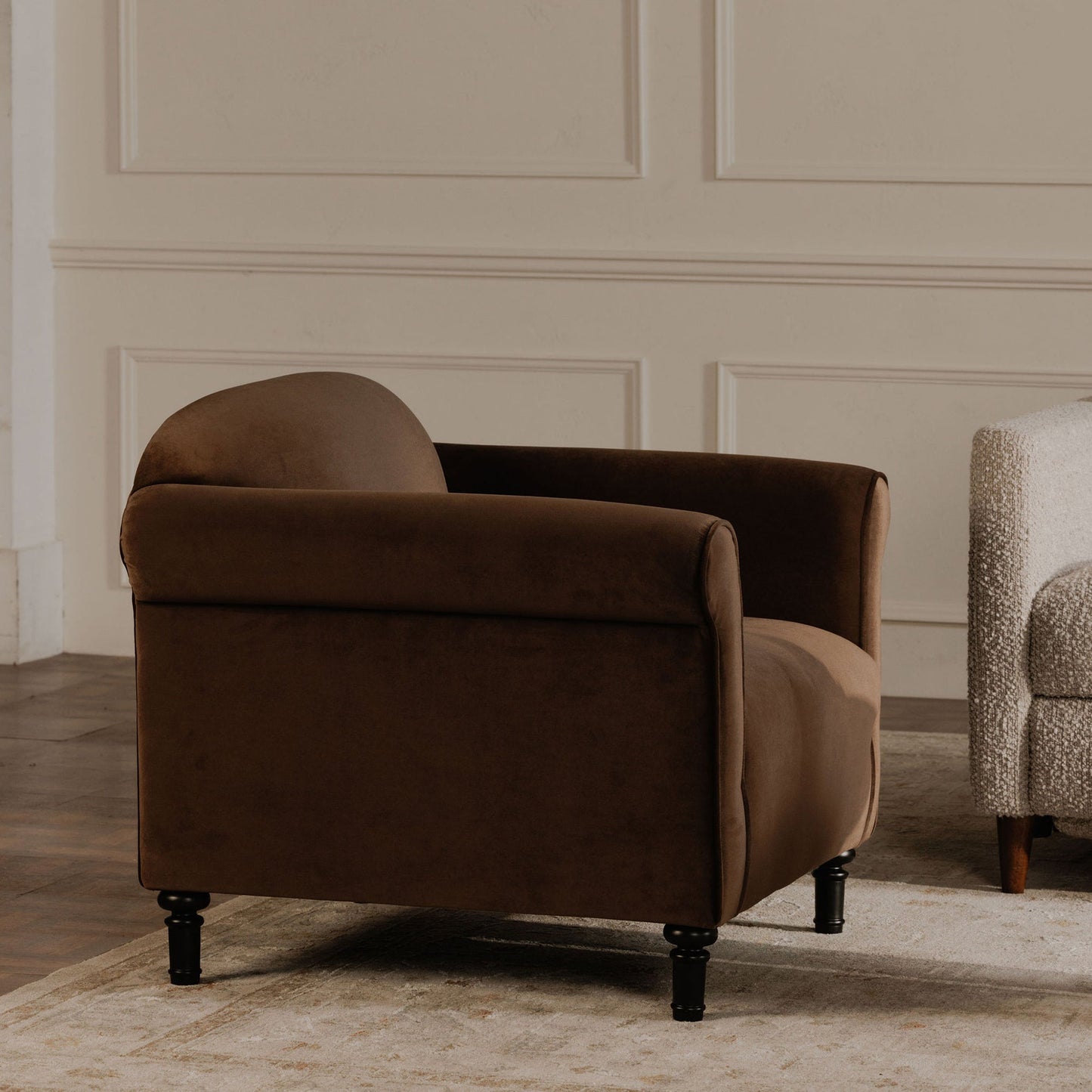 Harmony Modern Birch Legs Accent Chair