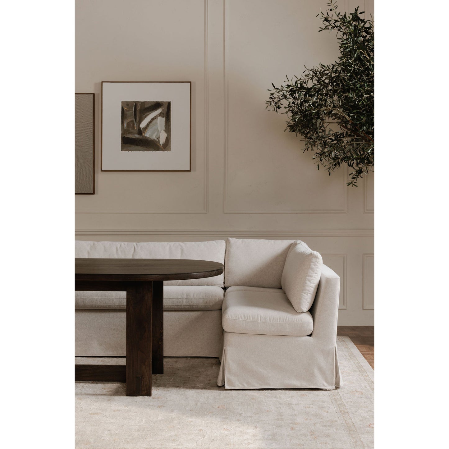 Fable U-Shape Slipcover Dining Banquette