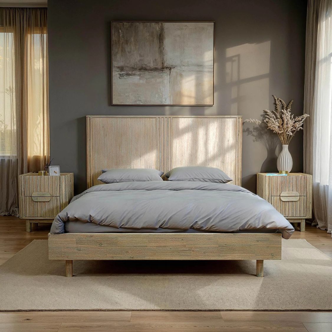 LH Home Oasis Solid Wooden Bed