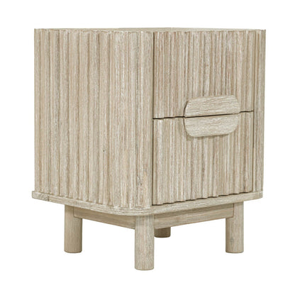 Oasis Two Drawers Wood Nightstand