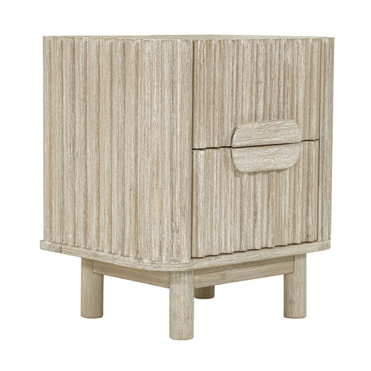 Oasis Two Drawers Wood Nightstand