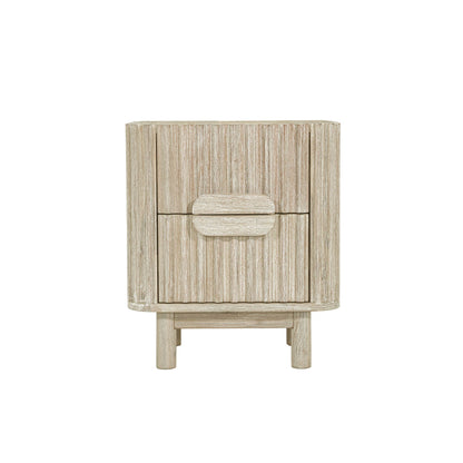 Oasis Two Drawers Wood Nightstand
