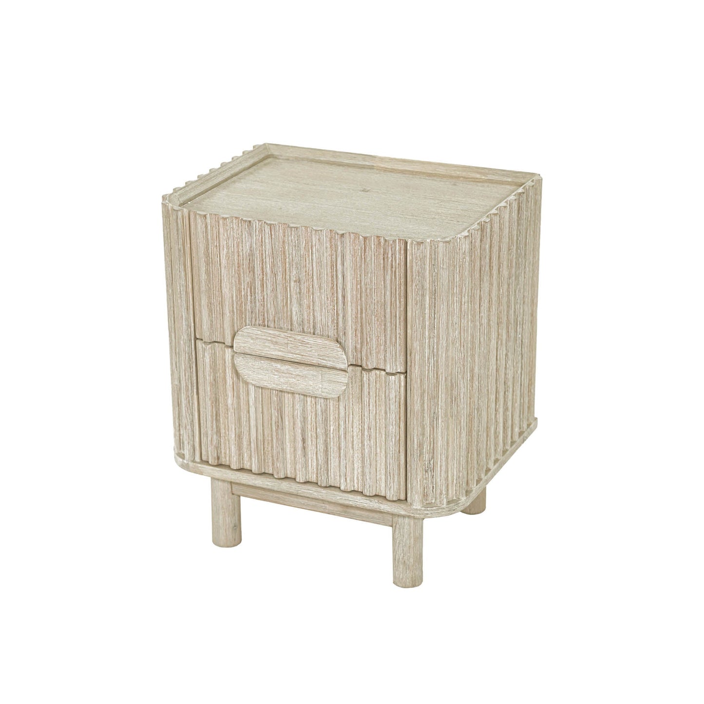 Oasis Two Drawers Wood Nightstand
