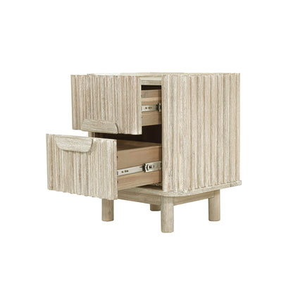 Oasis Two Drawers Wood Nightstand