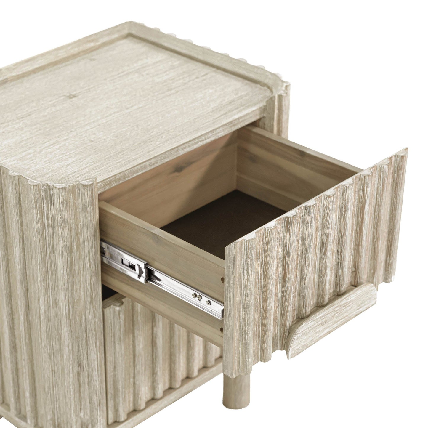 Oasis Two Drawers Wood Nightstand