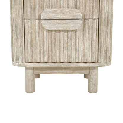 Oasis Two Drawers Wood Nightstand