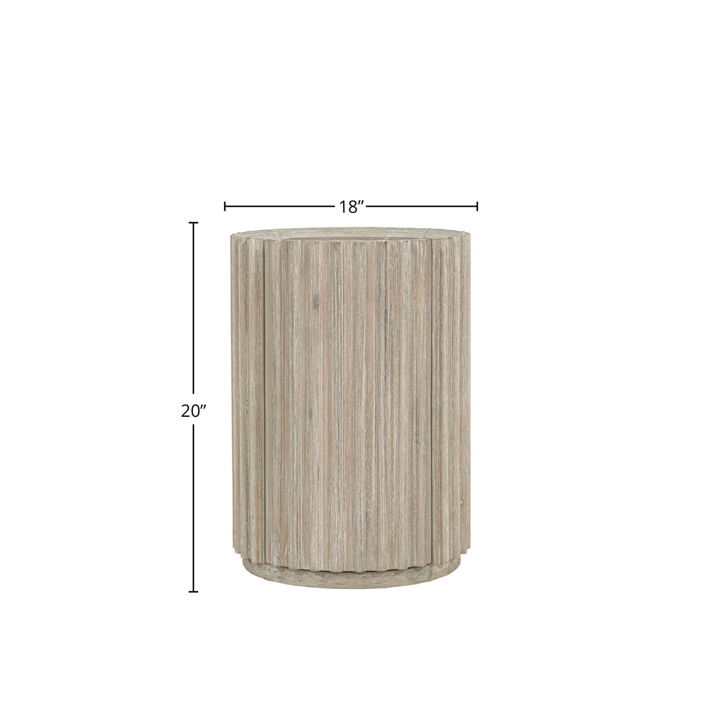 LH Home Oasis Solid Wooden Storage Side Table
