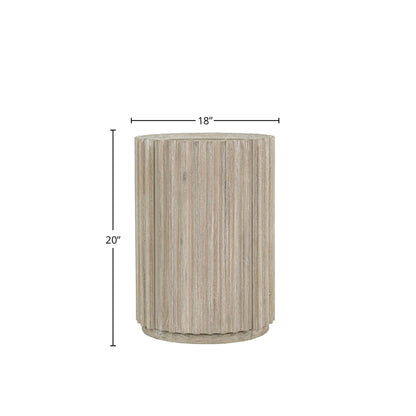 LH Home Oasis Solid Wooden Storage Side Table