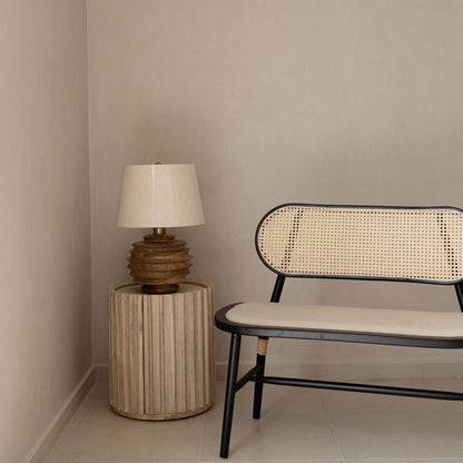 LH Home Oasis Solid Wooden Storage Side Table