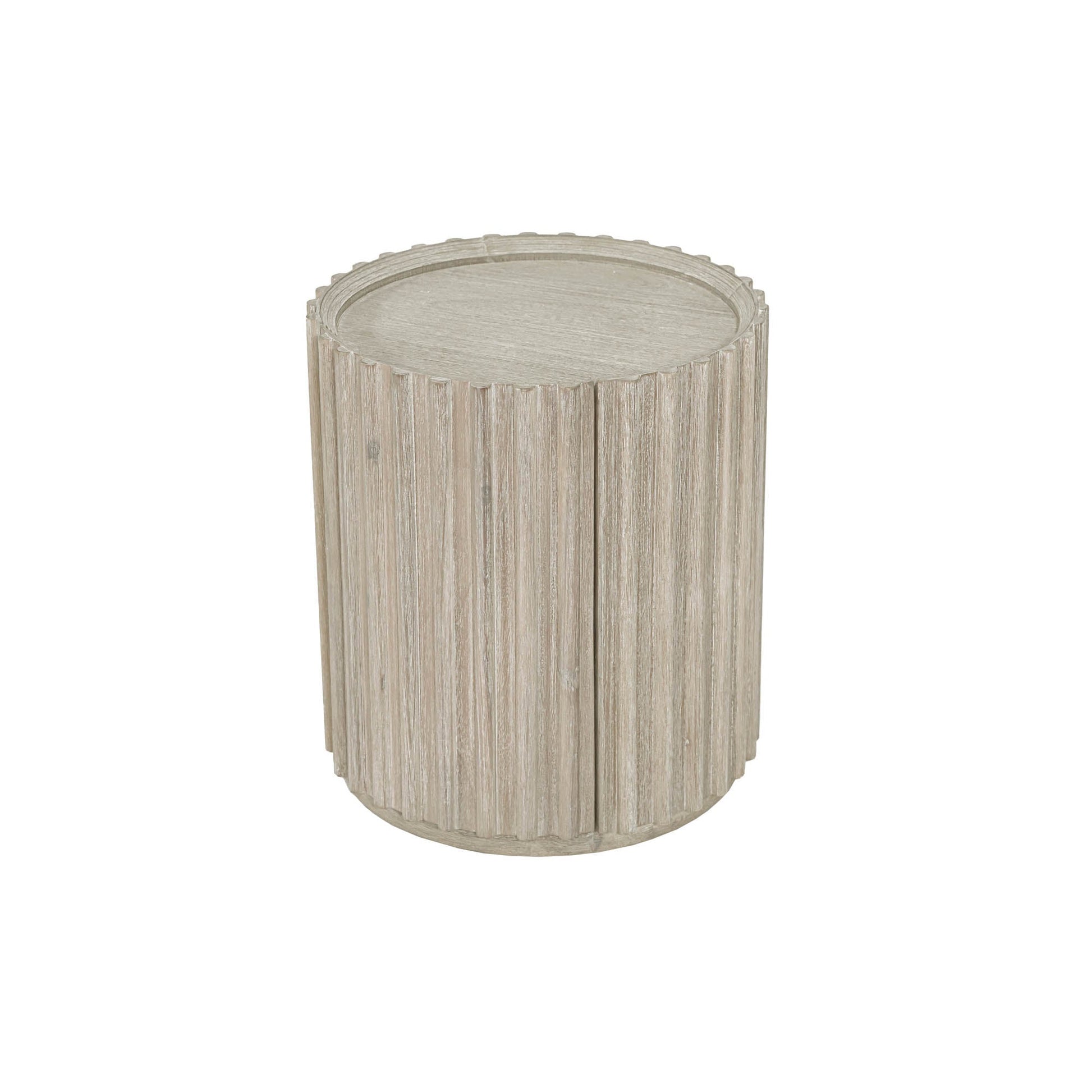 LH Home Oasis Solid Wooden Storage Side Table