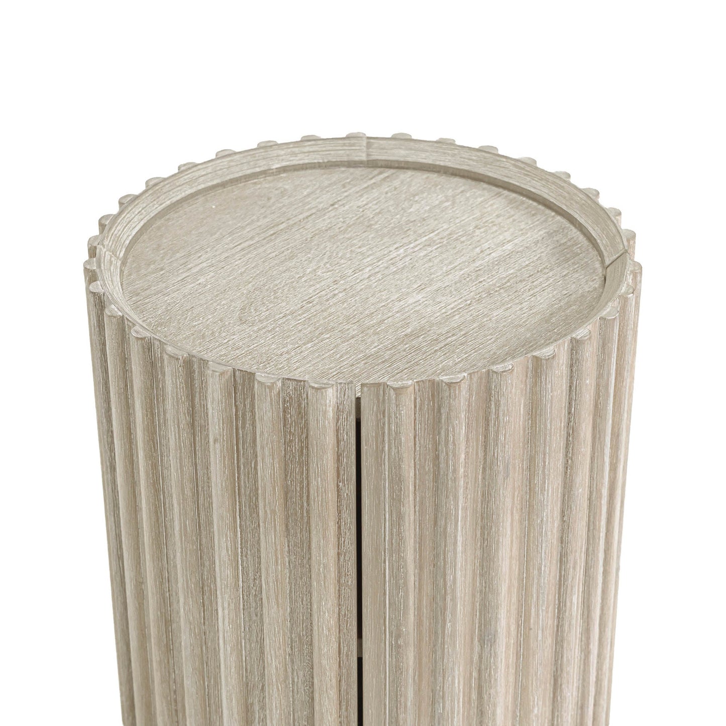 LH Home Oasis Solid Wooden Storage Side Table