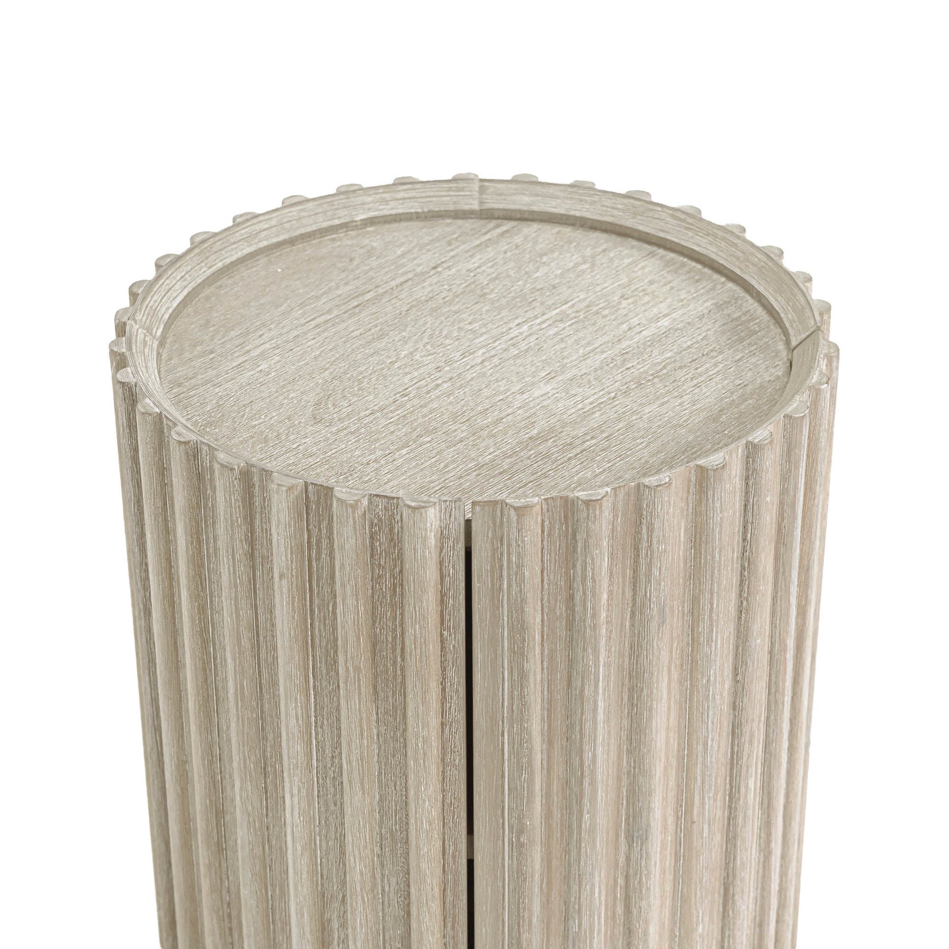LH Home Oasis Solid Wooden Storage Side Table