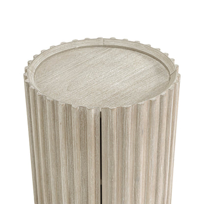 LH Home Oasis Solid Wooden Storage Side Table